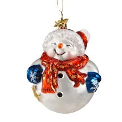 Poesie in Glas Baumschmuck Aus Glas<Schneemannkugel