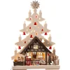 RATAGS Holzdesign Schwibbögen<Schwibbögen "Tanne Mit Geschenkeladen", 230V Mit Usb A-Anschluss