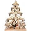 RATAGS Holzdesign Schwibbögen<Schwibbögen "Tanne Waldhaus", 230V Mit Usb A-Anschluss