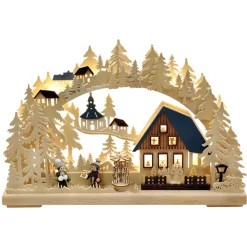RATAGS Holzdesign Schwibbögen<Schwibbögen "Weihnacht In Seiffen", 230V Mit Usb A-Anschluss