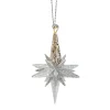 Käthe Wohlfahrt Baumschmuck Aus Kunststoff<Stern Mit Glimmer, Silber, 6 Cm
