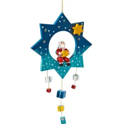 Käthes Original Baumschmuck Aus Holz<Stern Mit Weihnachtsmann