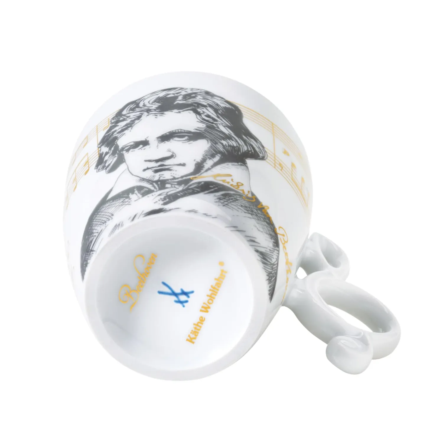 Meissen Porzellan Tischdeko<Tasse "Beethoven"