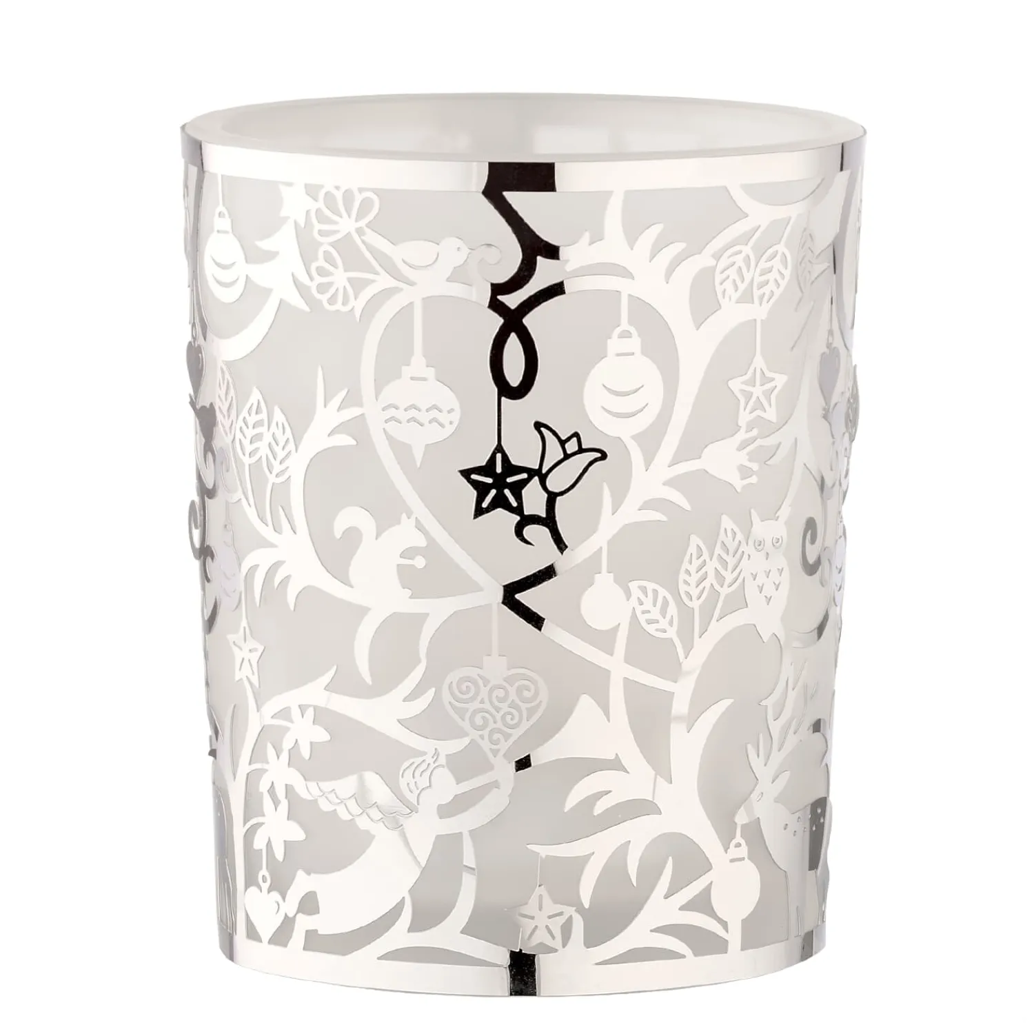 Käthe Wohlfahrt Kerzen & Teelichthalter<Teelichtglas "Waldweihnacht", Silber