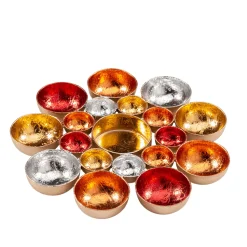 Käthe Wohlfahrt Kerzen & Teelichthalter<Teelichthalter Rotgold, Rund