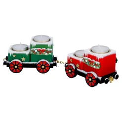 Käthes Original Kerzen & Teelichthalter<Teelichthalter "Waggons-Weihnachtsreise"