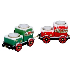 Käthes Original Kerzen & Teelichthalter<Teelichthalter "Waggons-Weihnachtsreise"