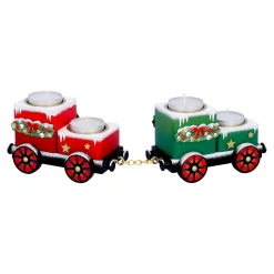 Käthes Original Kerzen & Teelichthalter<Teelichthalter "Waggons-Weihnachtsreise"