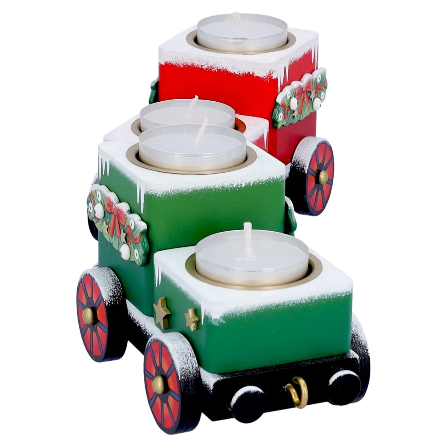 Käthes Original Kerzen & Teelichthalter<Teelichthalter "Waggons-Weihnachtsreise"