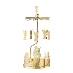 Käthe Wohlfahrt Kerzen & Teelichthalter<Teelicht-Karussel "Heilige Familie", Gold