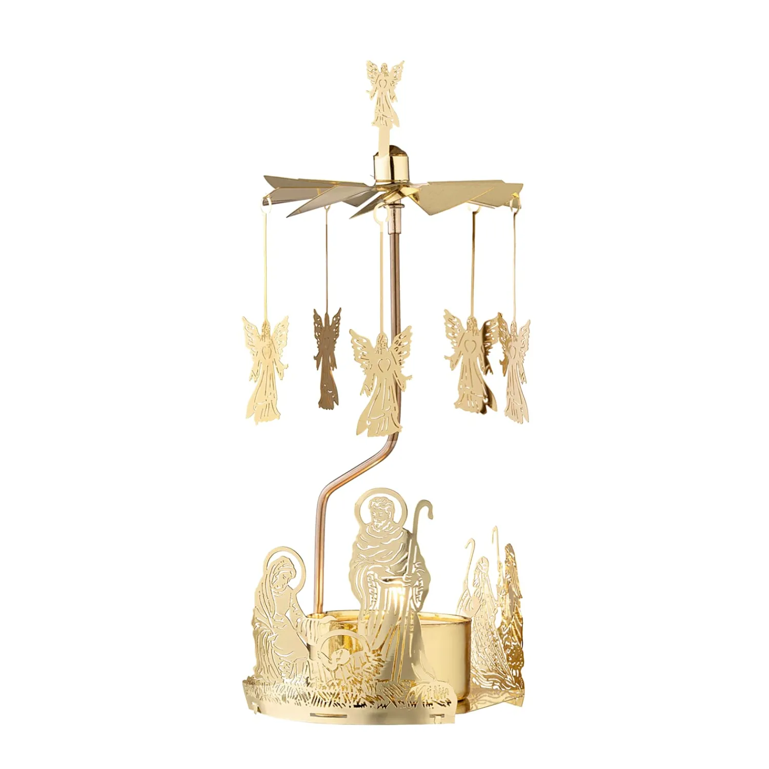 Käthe Wohlfahrt Kerzen & Teelichthalter<Teelicht-Karussel "Heilige Familie", Gold