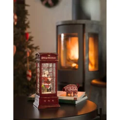 KONSTSMIDE Standfiguren<Telefonzelle Mit Weihnachtsmann