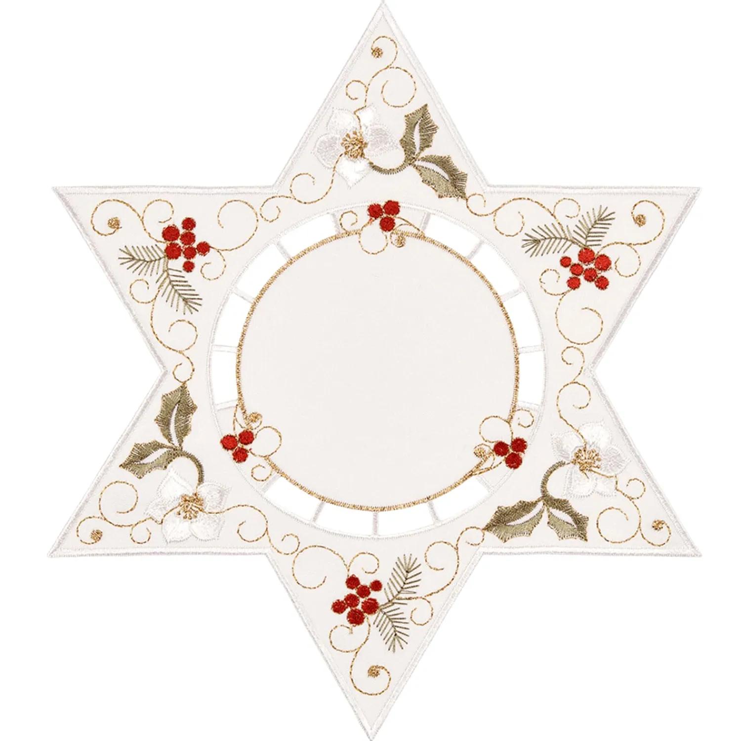 Käthe Wohlfahrt Tischdeko<Tischdecke "Christrose Weis", 25Cm