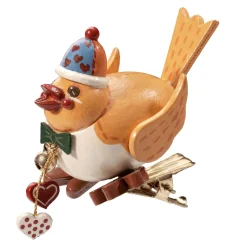 Käthes Original Baumschmuck Aus Holz<Vogel Mit Clip, Gelb