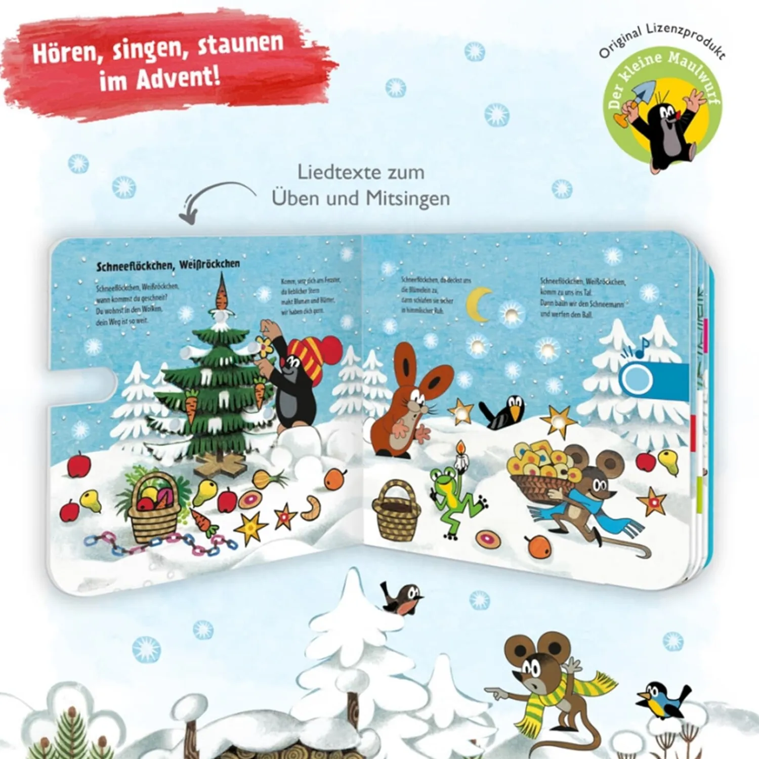 Trötsch Verlag Spielzeug<Weihnachts-Soundbuch "Der Kleine Maulwurf"