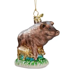 Poesie in Glas Baumschmuck Aus Glas<Wildschweinfamilie