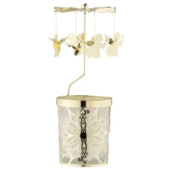 Käthe Wohlfahrt Kerzen & Teelichthalter<Windlicht-Karussell "Engelchen", Gold