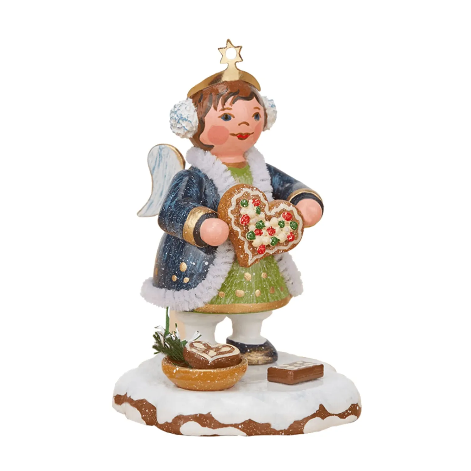 Hubrig Volkskunst Hubrig Miniaturen<Winterkinder Himmelskind "Lebkuchenherzchen"