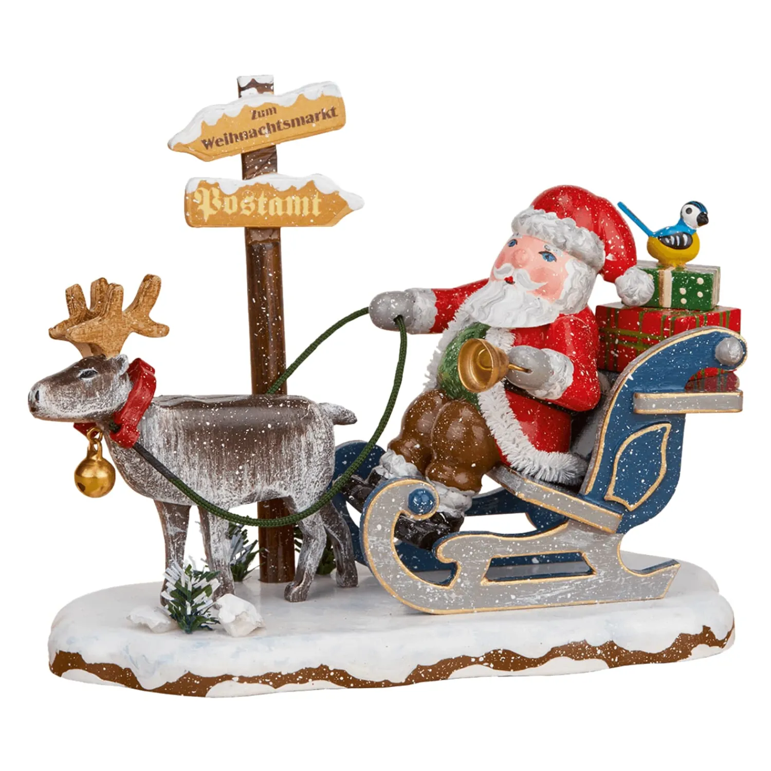 Hubrig Volkskunst Hubrig Miniaturen<Winterkinder Hurra Der Weihnachtsmann